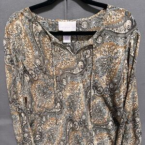 Susan Graver Style from QVC Paisley Print Women's Top Lot 29